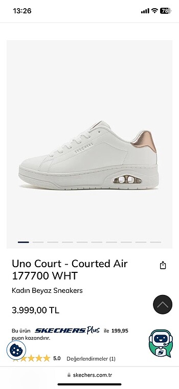 40 Beden beyaz Renk Skechers