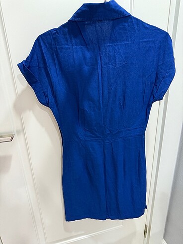 Mavi Jeans MAVİ KETEN ELBİSE