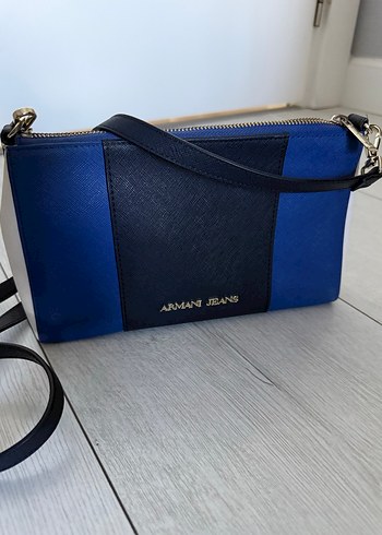 Armani Jeans Lacivert Deri Kadin Canta