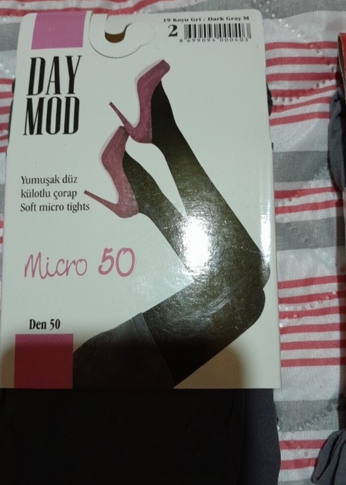 Gri renk kilotlu corap - Görsel 3