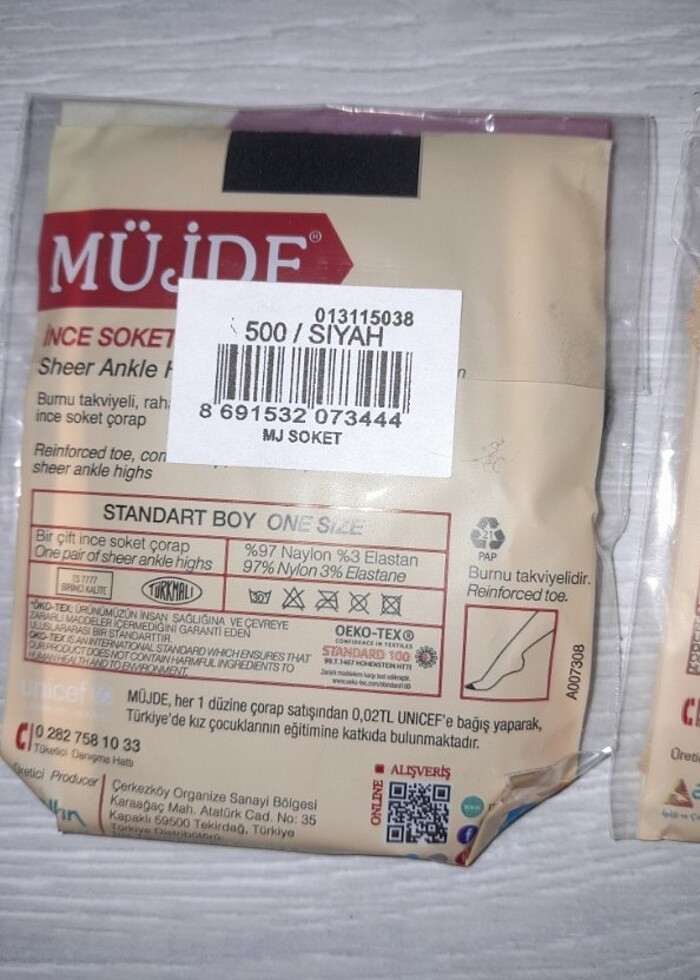 Müjde diz altı ince soket çorap( - Görsel 5