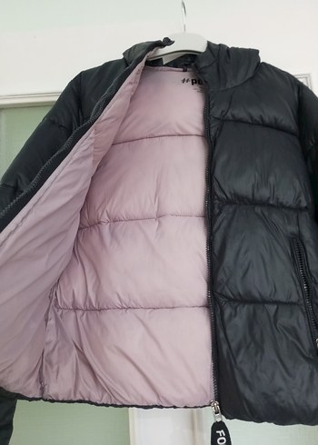 Kadın Siyah Fermuarlı Kısa Mont - Görsel 4