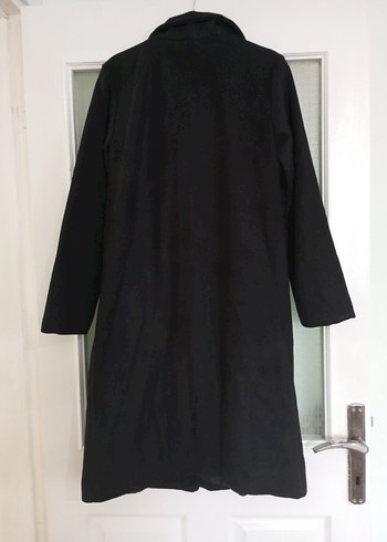 Tek Düğmeli Siyah Klasik Kaban - Görsel 4