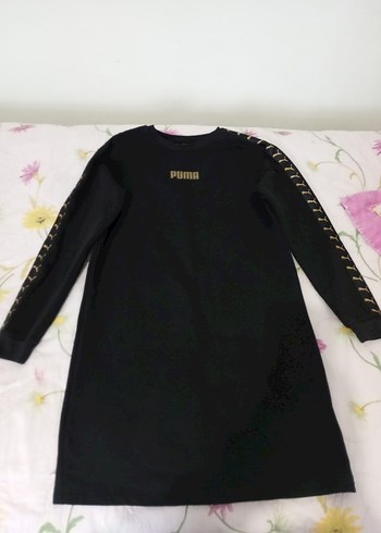 Puma Siyah Uzun Kollu Baskılı Kız Elbisesi - Görsel 2