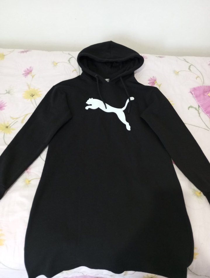 Puma Siyah Uzun Kollu Baskılı Kız Elbisesi - Görsel 4