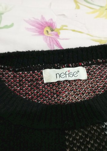 Kadın Çok Renkli Desenli Örgü Kazak - Görsel 2