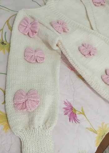 krem pembe fiyonklu hirka - Görsel 2