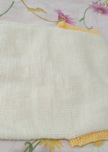 krem rengi bebek hırkası - Görsel 6