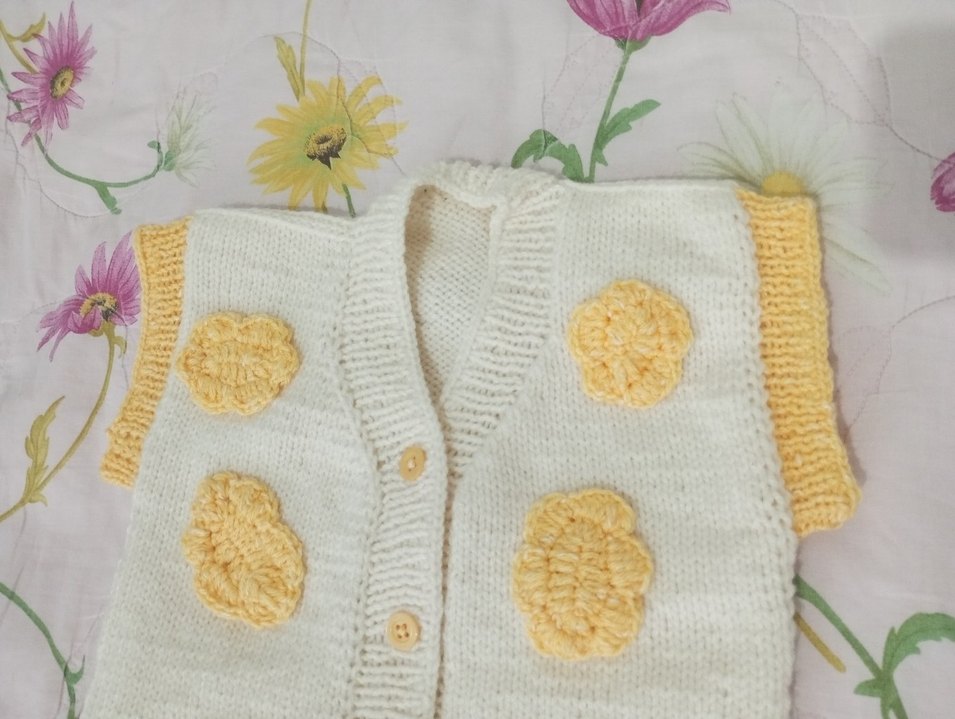 krem rengi bebek hırkası - Görsel 2