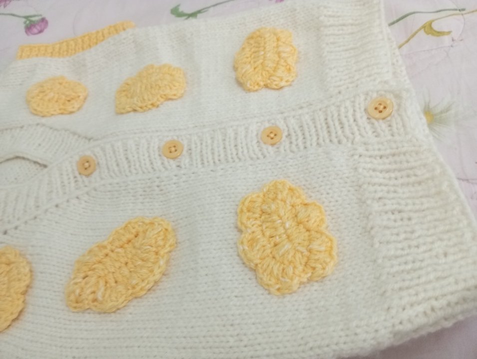 krem rengi bebek hırkası - Görsel 5