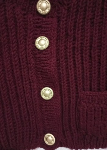 Bordo kadin mini süveter - Görsel 3