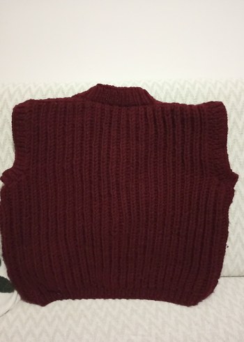 Bordo kadin mini süveter - Görsel 4