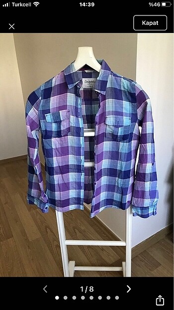 AEROPOSTALE MAVİ KARELİ GÖMLEK