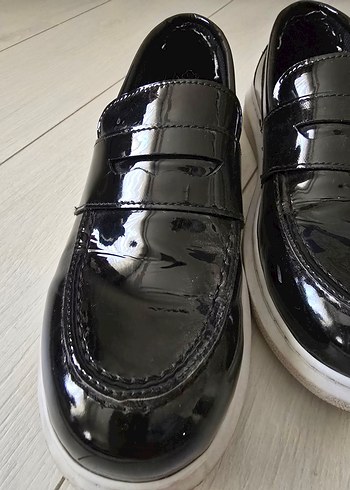 rugan Siyah Erkek Çocuk Loafer Ayakkabı - Görsel 2