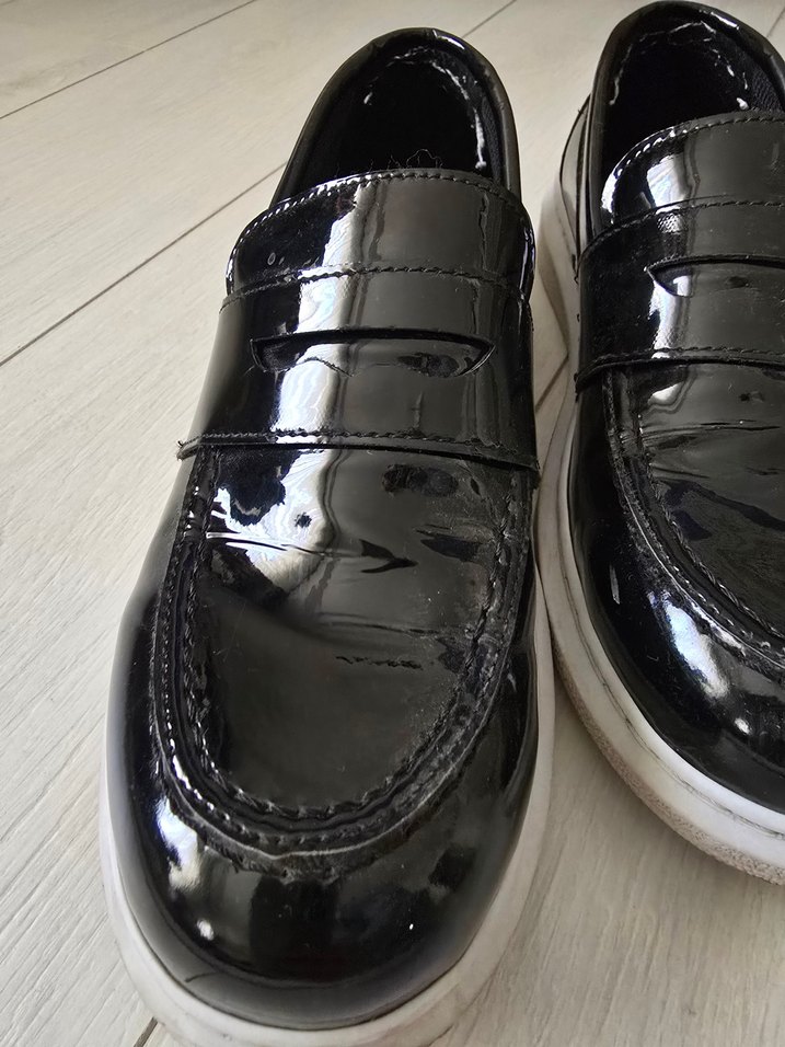 rugan Siyah Erkek Çocuk Loafer Ayakkabı - Görsel 2