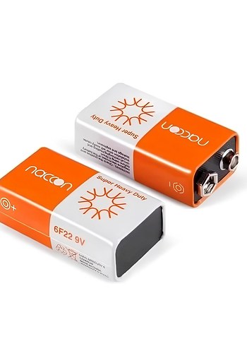 Naccon 9 Volt Alkaline Pil (6F22) - Görsel 2