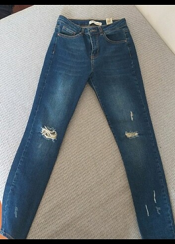 xs Beden lacivert Renk Koton jeans