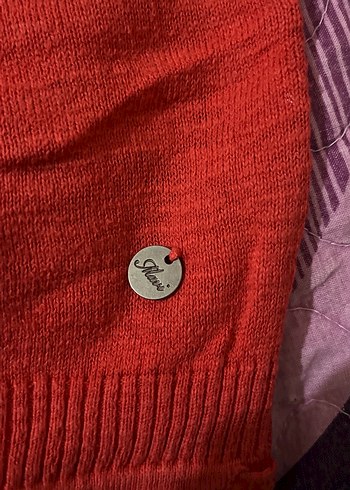 Kırmızı Keten Hamile Tişörtü - Görsel 3