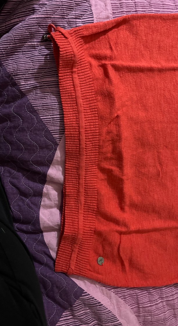 Kırmızı Keten Hamile Tişörtü - Görsel 2