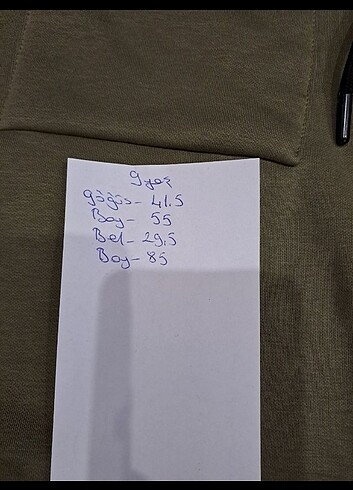 9 Yaş Beden haki Renk 9 yaş