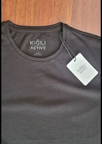 l Beden Erkek Siyah Kısa Kollu Basic Tişört