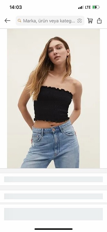 Stradivarius straplez bluz