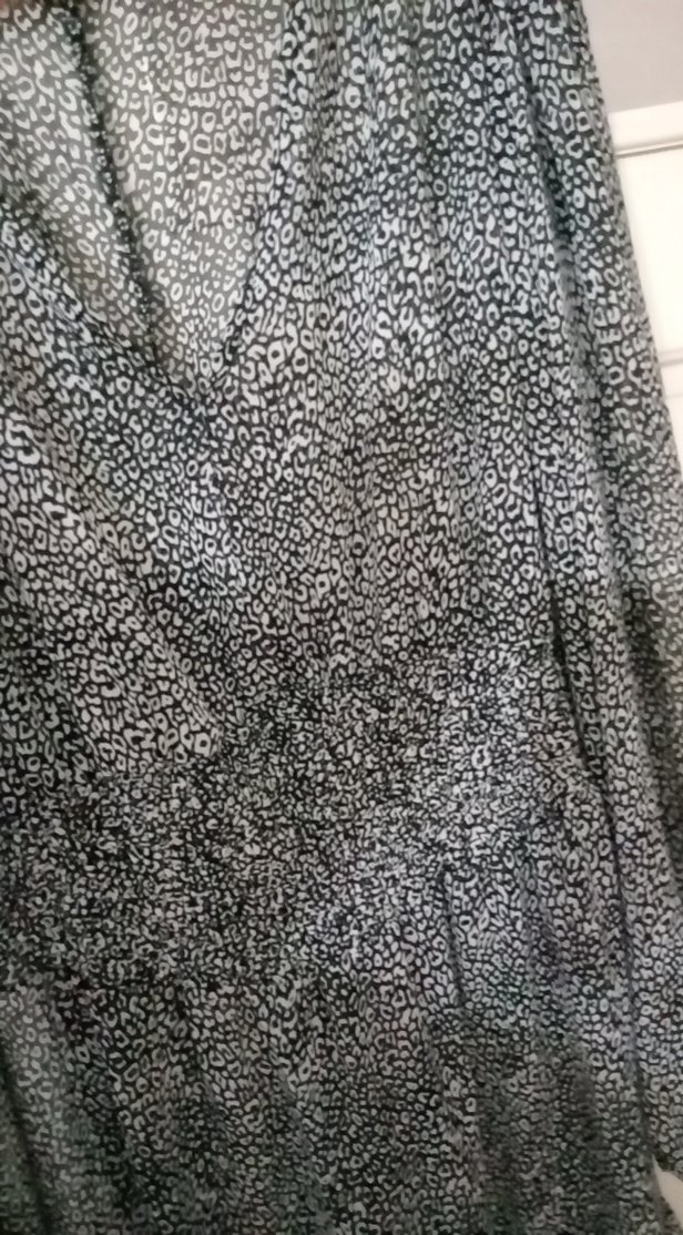 Gri şifon elbise diz alti - Görsel 2