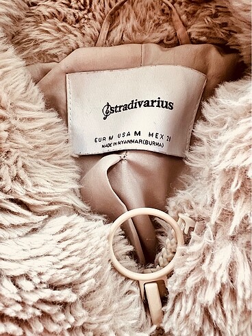 m Beden Stradivarius peluş kürk mont