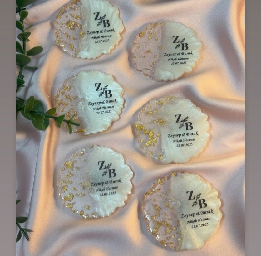 epoksi nişan kına nikah doğum günü magnetleri - Görsel 3