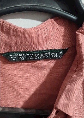 Pembe Uzun Kollu Keten Gömlek - Görsel 2