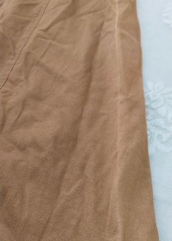 taba rengi keten kumaş cep detaylı 40 beden - Görsel 2