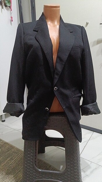 l Beden siyah Renk Blazer ceket