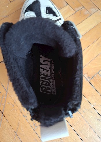 Kadın Beyaz Bağcıklı Spor bot  Ayakkabı - Görsel 2