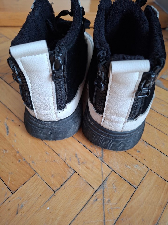 Kadın Beyaz Bağcıklı Spor bot  Ayakkabı - Görsel 5