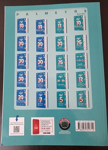  Sıfır kitap Palme Yayınları Palmetre Ayt Kimya 25'li deneme