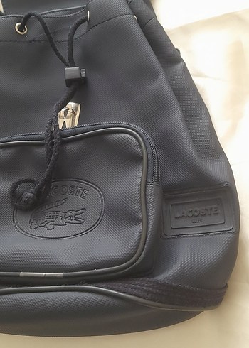 Lacoste Siyah Fermuarlı Sırt Çantası orjinal