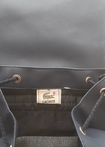 Beden siyah Renk Lacoste Siyah Fermuarlı Sırt Çantası orjinal