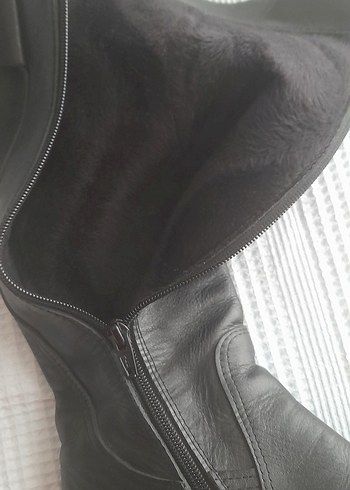 Siyah Deri Kadın Çizme orjinall ZARA - Görsel 4