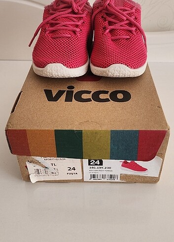 24 Beden pembe Renk Vicco kız bebek ayakkabısı
