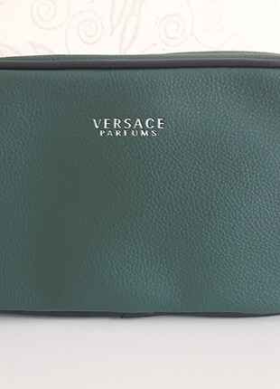 Beden yeşil Renk Versace seyahat çantası makyaj çantası