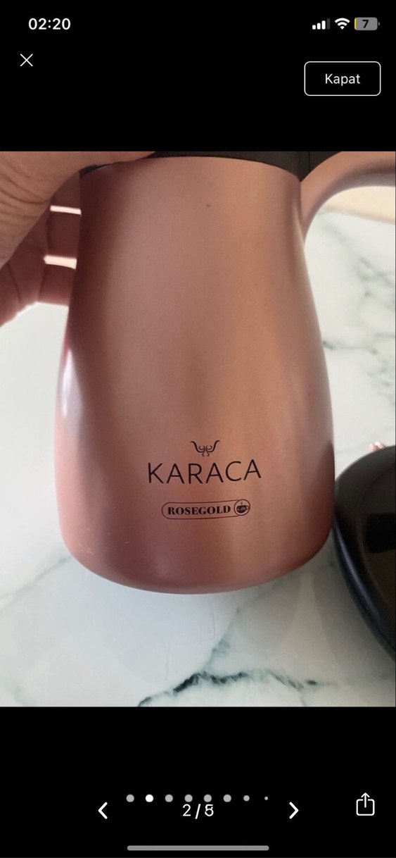 Karaca Elektrikli Pembe Cezve - Görsel 2