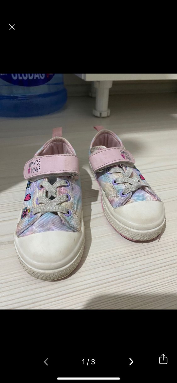 Kız Çocuk Bağcıklı ve Cırt Cırtlı Renkli Spor Ayakkabı - Görsel 3