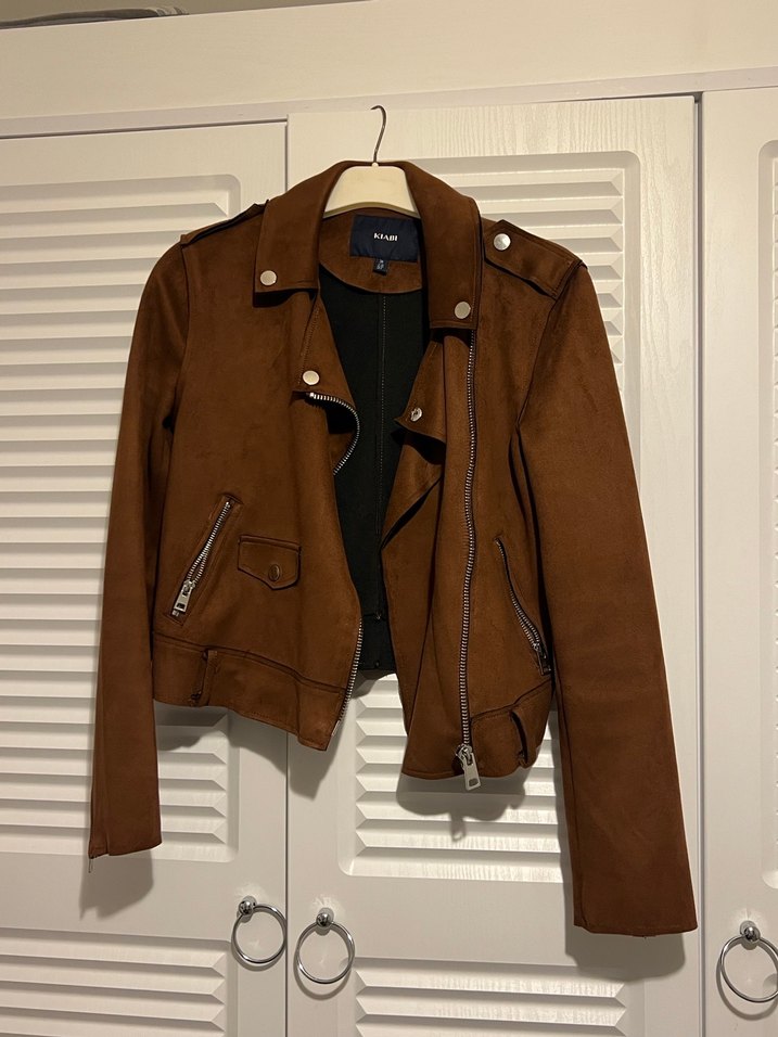 Kahverengi Süet Kadın Ceket - Görsel 2