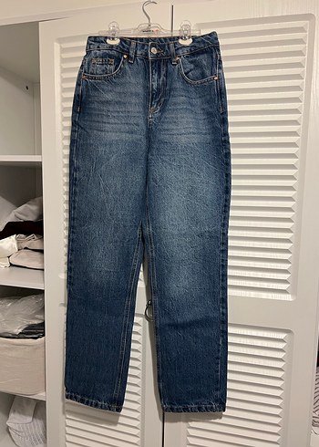 Yüksek bel straight jeans - Görsel 3