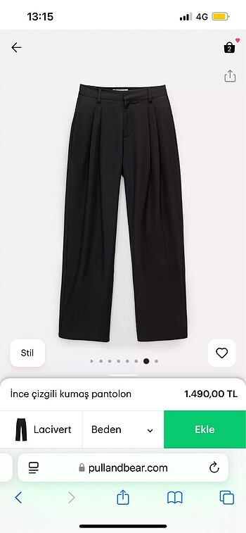 PULL AND BEAR ETİKETLİ PANTOLON