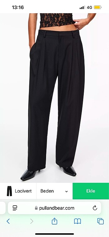 Pull and Bear PULL AND BEAR ETİKETLİ PANTOLON