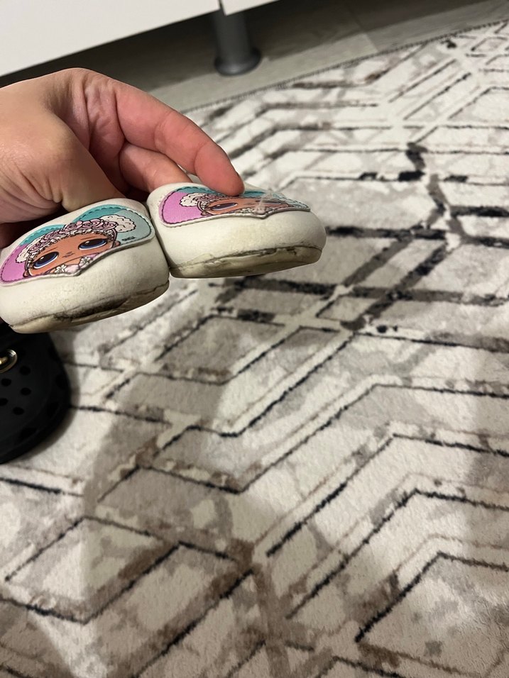 Kız Çocuk Beyaz Baskılı Bantlı Babet - Görsel 3