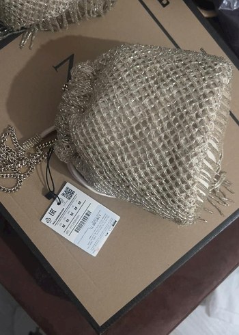 Bej Örgü Kadın Portföy Çanta - Görsel 3