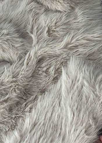 Gri Bohem Midi Kadın Peluş Ceket - Görsel 2