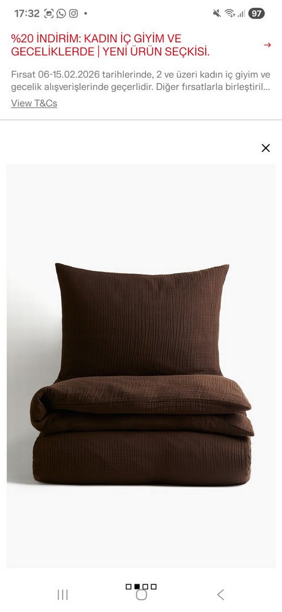 Kahverengi Düz Nevresim ve Çarşaf Seti - Görsel 2